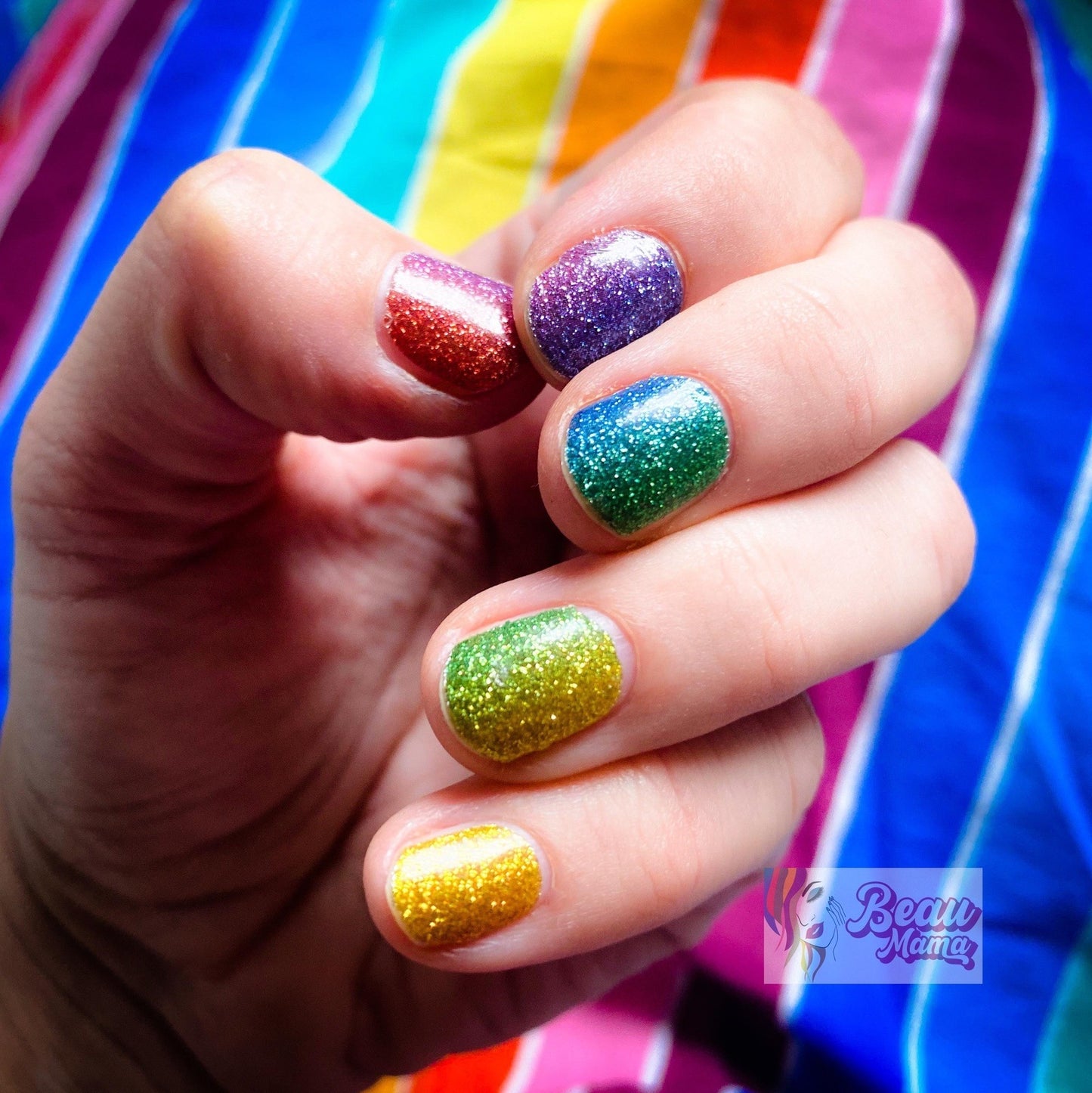 BeauMama Rainbow Sparkle Nail Wraps