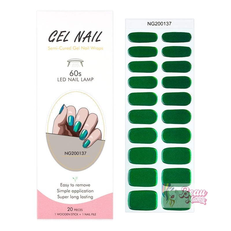 BeauMama Tropical Seas Colour Changing Semi Cured Gel Nail Wraps